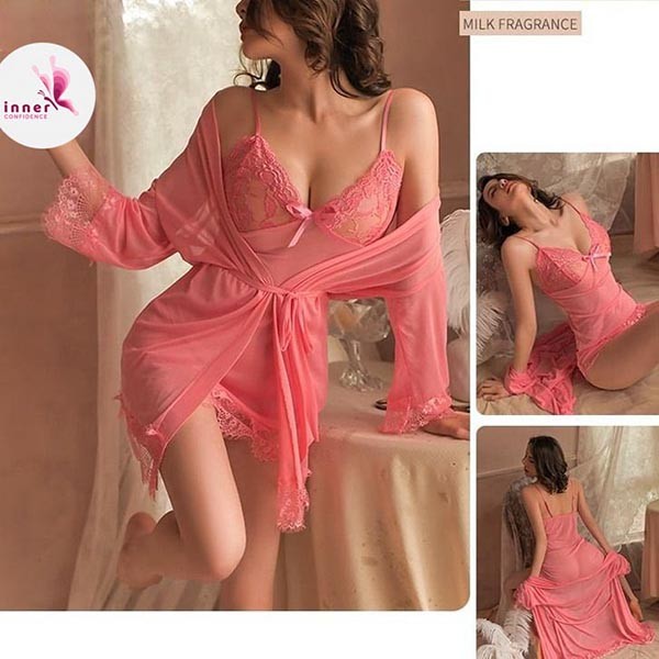 Transparent free size nighty with Gawon