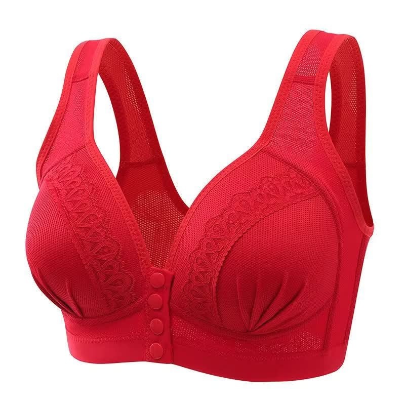Front buckle minimizer bra