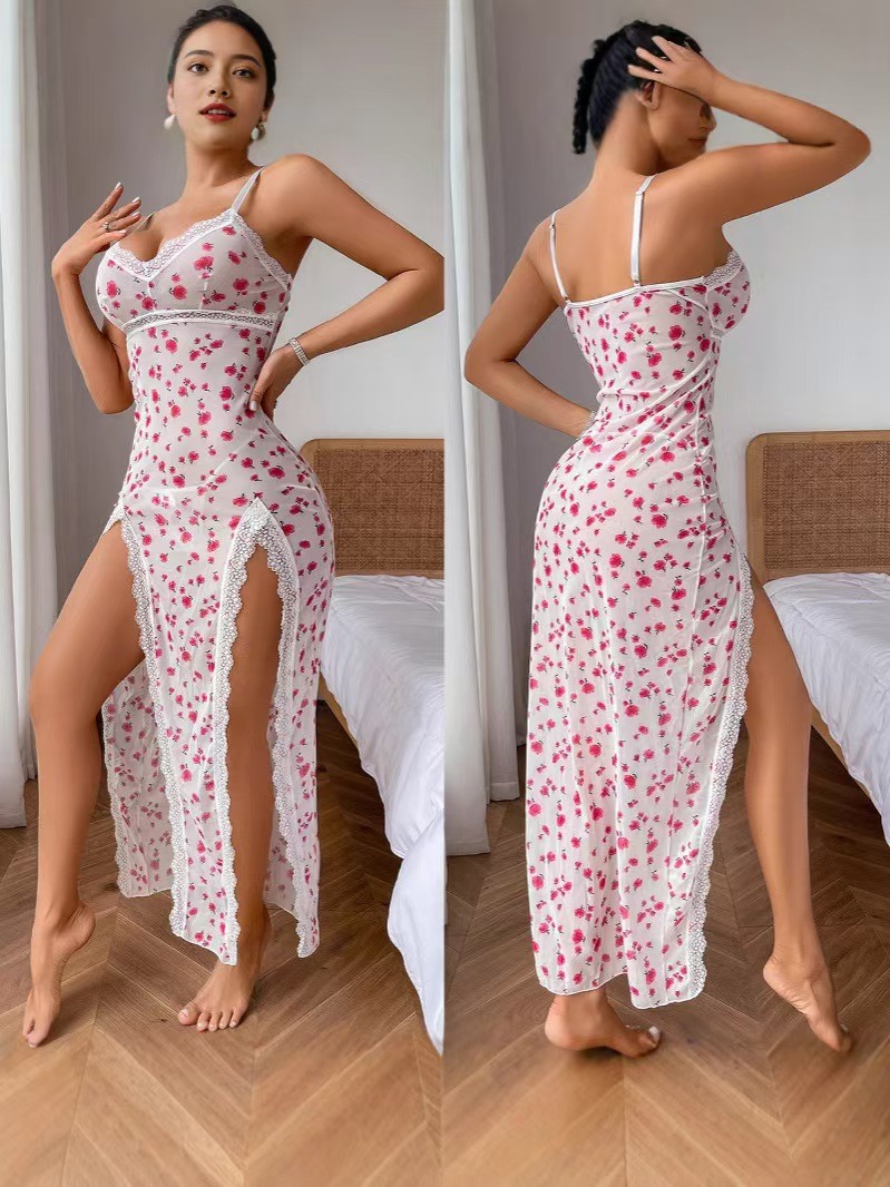 Floral Print Long Party Outfit