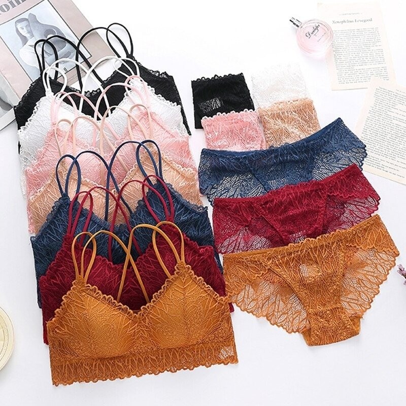 Women Lace Yoga Sports Bras Sets